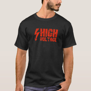 Camiseta Aviso de peligro de electricidad de alto voltaje