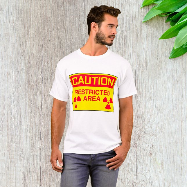 Camiseta Aviso de peligro de radiación de área restringida  (Subido por el creador)