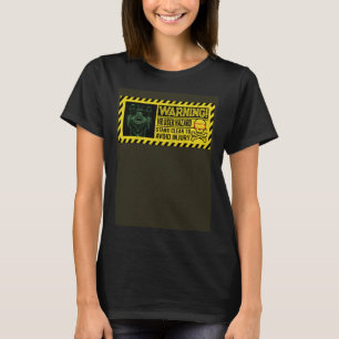 Camiseta Aviso de peligro para el usuario de VR Videojuego 