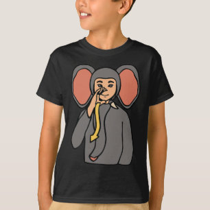 Camiseta Aviso de pérdida de la audición sorda de la mano d