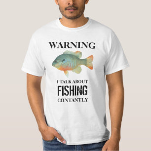 Camiseta Aviso De Que Hablo De Pesca Constantemente Gracios