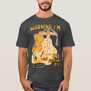 Camiseta Aviso de que tengo 3 años y lo aplasta camión Bull