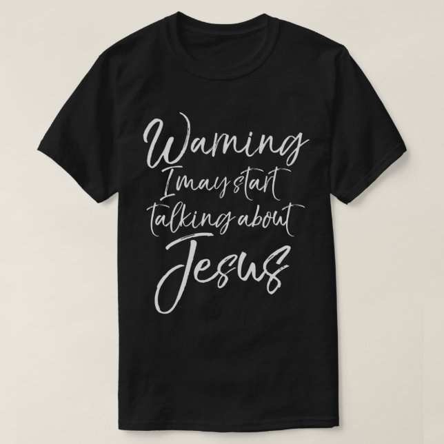 Camiseta Aviso de regalo de evangelismo aburrido que puedo  (Diseño del anverso)
