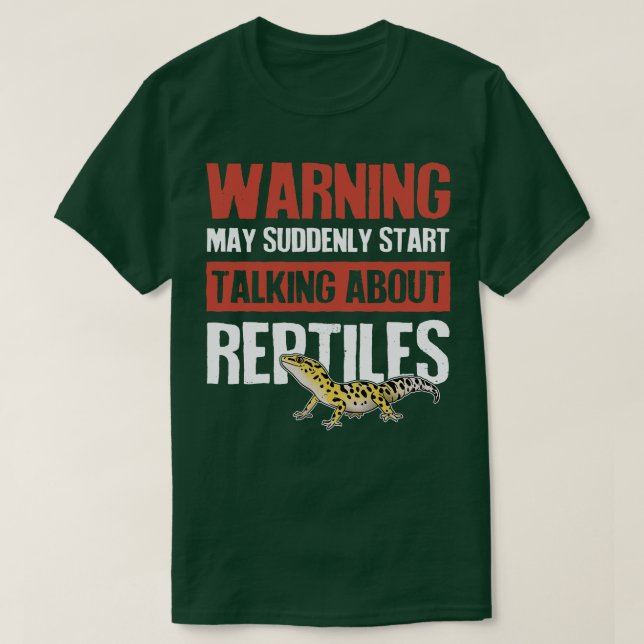 Camiseta Aviso De Repente Hablando De Reptiles (Diseño del anverso)
