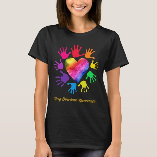 Camiseta Aviso de sobredosis de fármacos Ayuda para sobredo (Anverso)