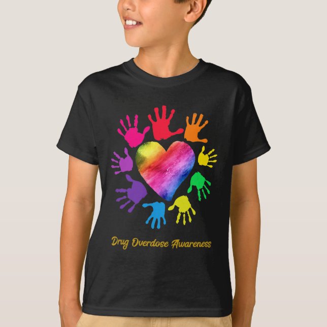 Camiseta Aviso de sobredosis de fármacos Ayuda para sobredo (Anverso)