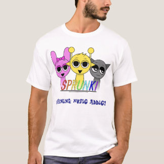 Camiseta Aviso de Sprunki: El adicto a la música audaz Des