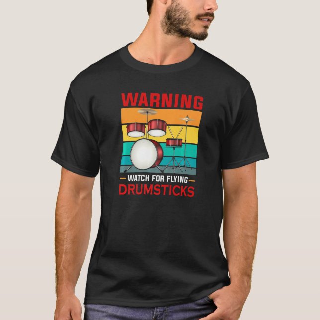 Camiseta Aviso De Vigilancia De La Fantera De Percussión De (Anverso)