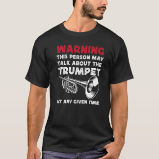 Camiseta Aviso de Vintage de jugador de trompeta esta perso