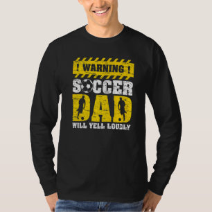 Camiseta Aviso de Vintage para hombres gritará fuerte fútbo