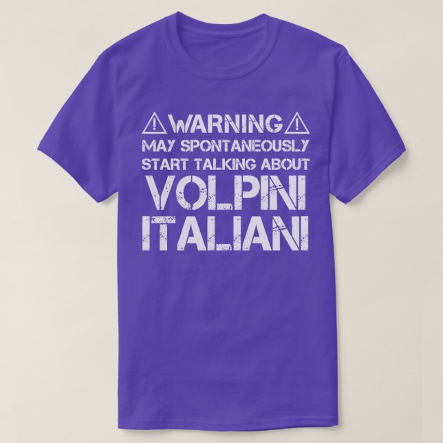 Camiseta Aviso de Volpino Italiano (Diseño del anverso)