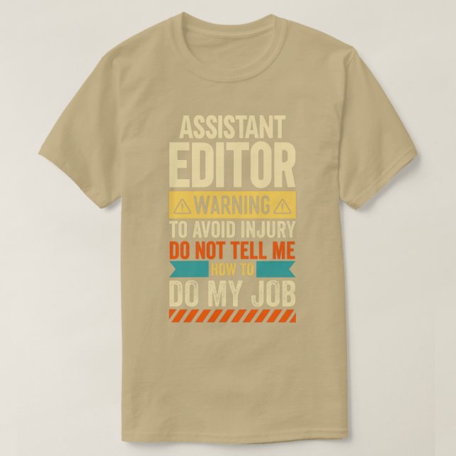 Camiseta Aviso del editor asistente (Diseño del anverso)