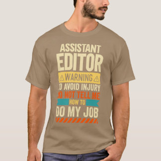 Camiseta Aviso del editor asistente