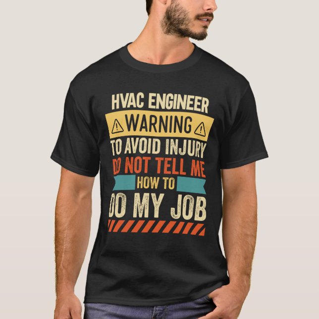 Camiseta Aviso del ingeniero de HVAC (Anverso)