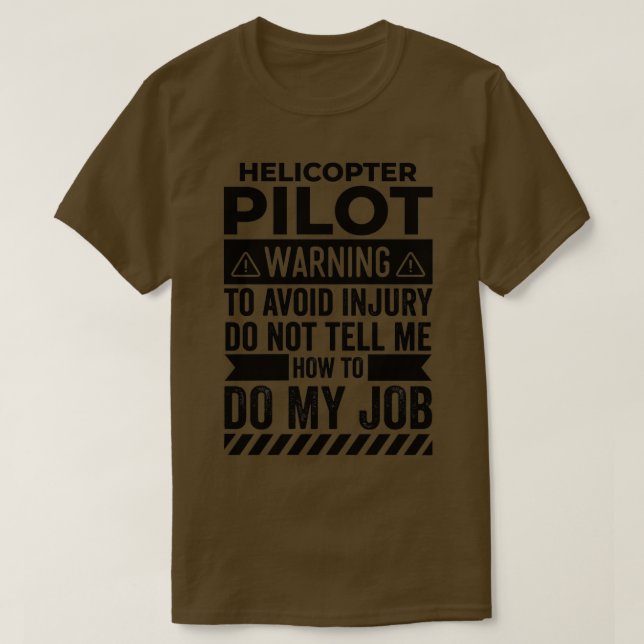 Camiseta Aviso del piloto de helicópteros  (Diseño del anverso)