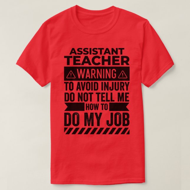 Camiseta Aviso del profesor asistente (Diseño del anverso)