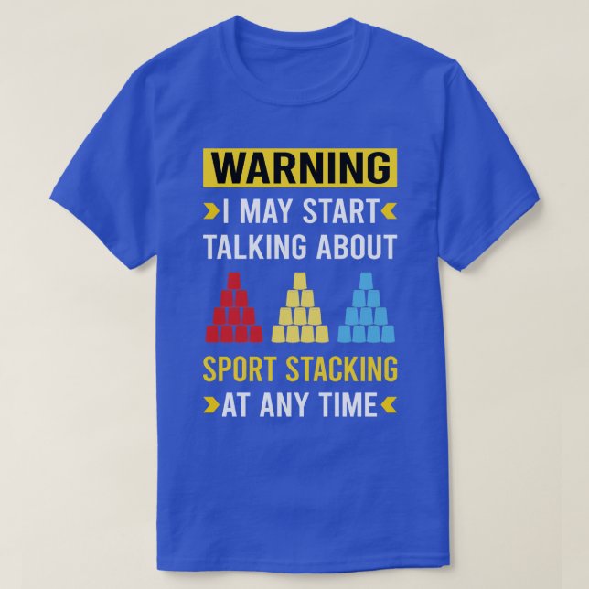 Camiseta Aviso Deporte Stacking Cup Stacking Speed Stacking (Diseño del anverso)