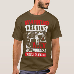 Camiseta Aviso discutiendo con el regalo del axeman de Wood