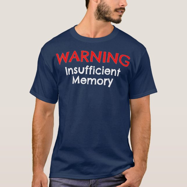 Camiseta Aviso Impresión de luz divertida de memoria insufi (Anverso)