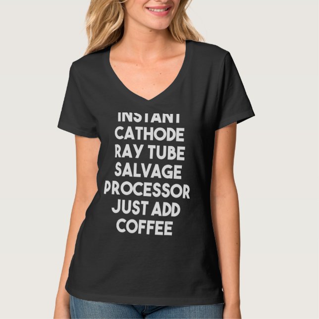 Camiseta Aviso instantáneo para el procesador de rescate de (Anverso)