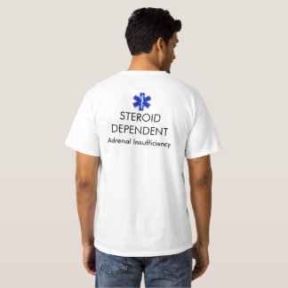 Camiseta Aviso médico: Depósito De Insuficiencia Adrenal A