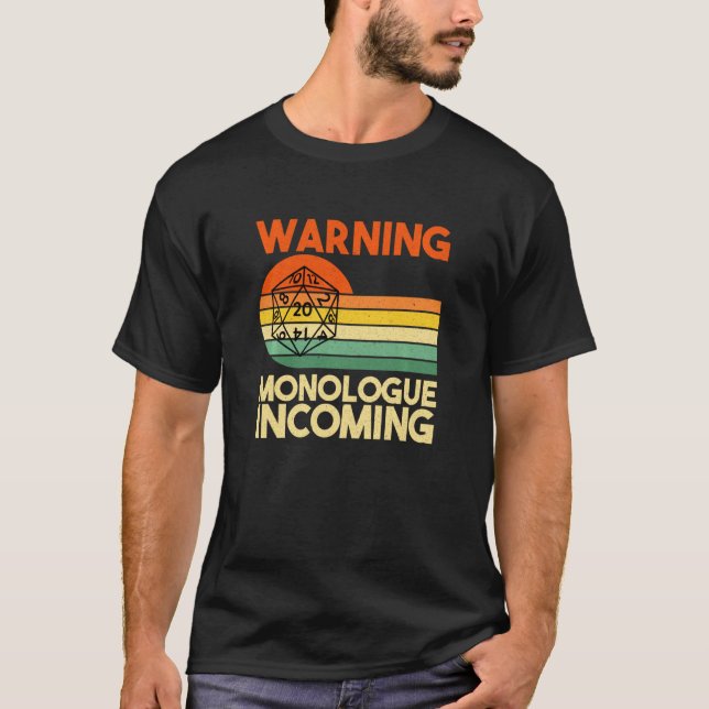 Camiseta Aviso Monólogo Entrante Dungeon Ojo Rpg Roll Dr. (Anverso)