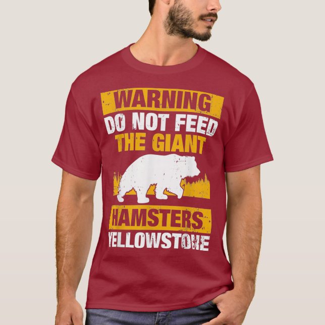 Camiseta Aviso No Alimente A Los Hámsters Gigantes (Anverso)