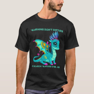Camiseta Aviso no moleste a mi dragón que me vigila