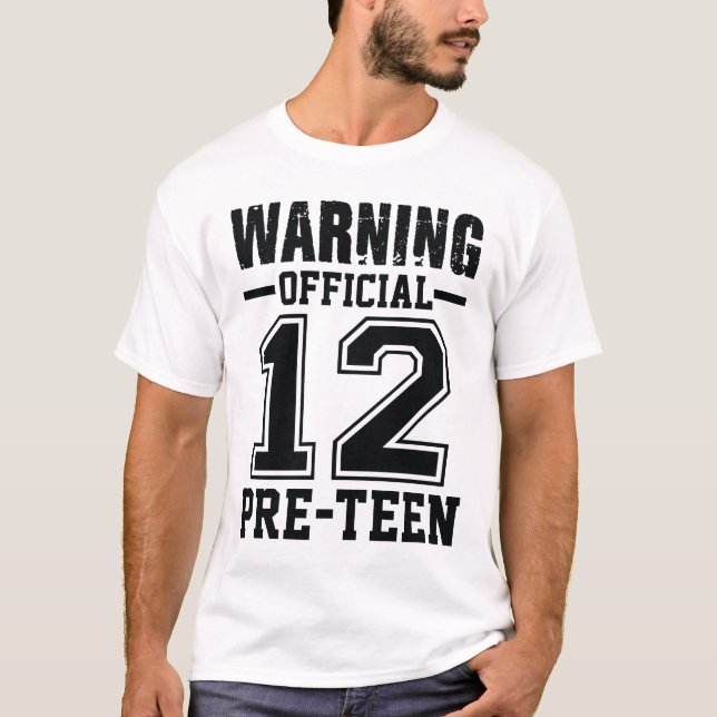 Camiseta Aviso Oficial 12 Pre-adolescente (Anverso)