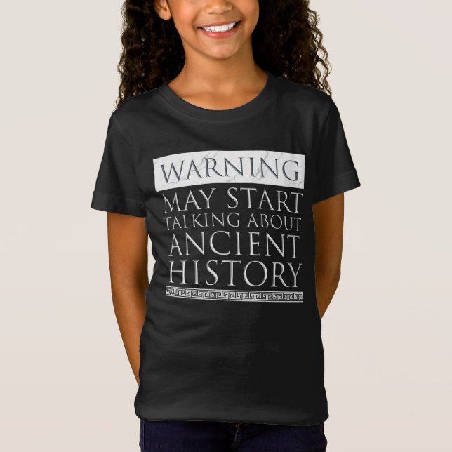 Camiseta Aviso: Puede comenzar a hablar de la historia anti (Anverso)