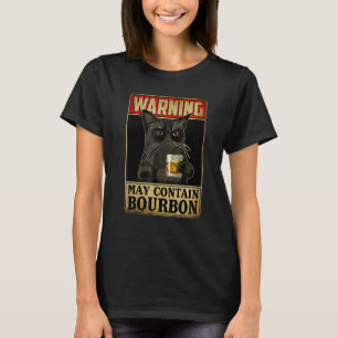 Camiseta Aviso Puede Contener Bourbon Whiskey Sarcastic Dri