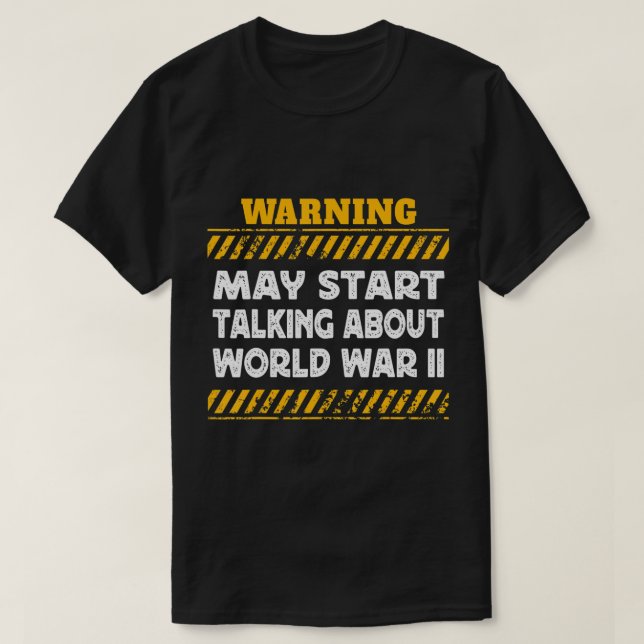 Camiseta Aviso puede empezar a hablar de Histo en la Segund (Diseño del anverso)