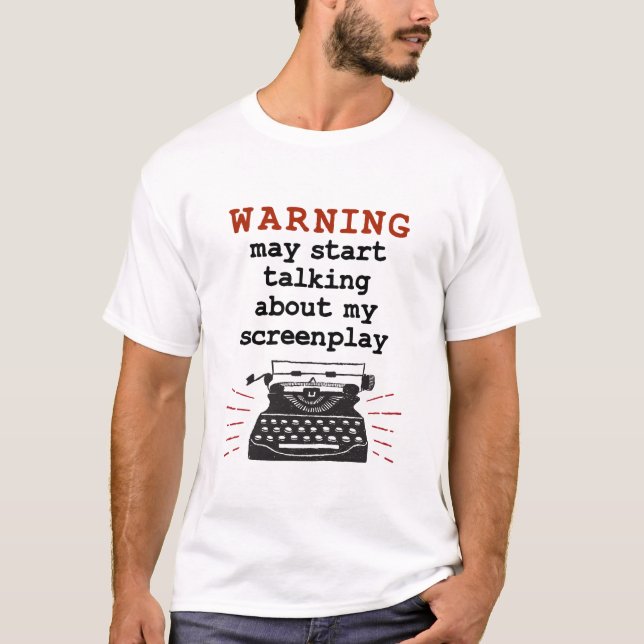 Camiseta Aviso Puede Empezar A Hablar De Mi Pantalla (Anverso)