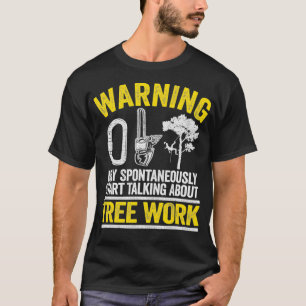 Camiseta Aviso Puede Empezar Espontáneamente A Hablar Del Á
