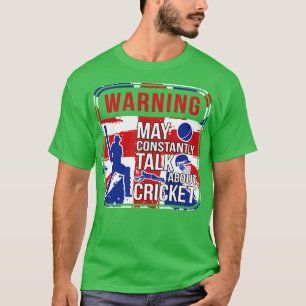 Camiseta Aviso Puede Hablar Constantemente De Cricket