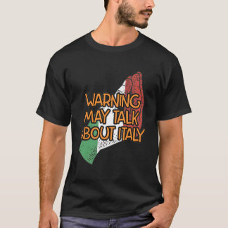 Camiseta Aviso puede hablar de Italia gracioso humor italia