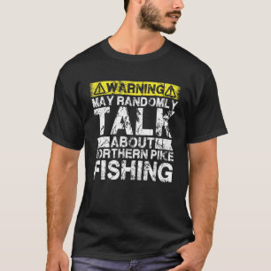 Camiseta Aviso Puede Hablar De Pesca De Las Ilustras De Piq