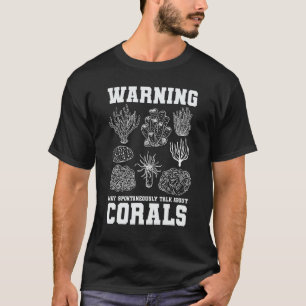 Camiseta Aviso Puede Hablar Espontáneamente De Coral
