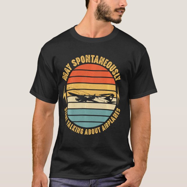 Camiseta Aviso Puede Hablar Espontáneamente De La Diversión (Anverso)
