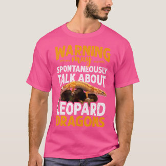 Camiseta Aviso Puede Hablar Espontáneamente Sobre Leopard G