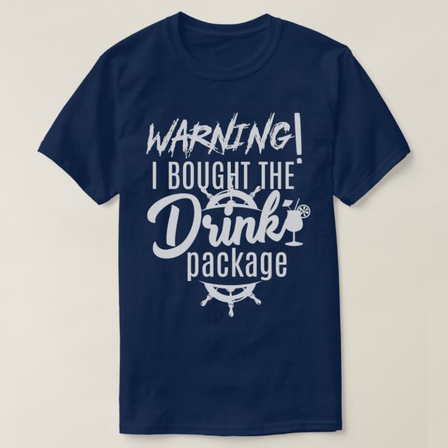 Camiseta Aviso que compré el paquete de bebidas (Diseño del anverso)