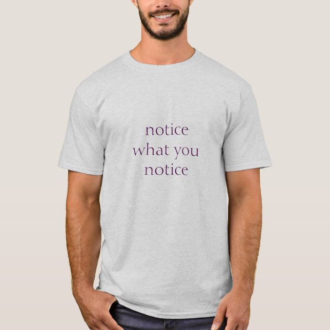 Camiseta - aviso qué usted nota (Anverso)