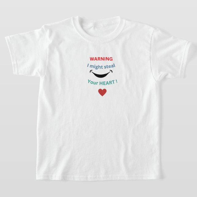 Camiseta Aviso: Robo tu regalo gracioso para los niños (Distribución)