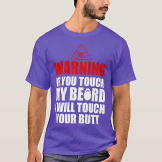 Camiseta Aviso si tocas mi barba Amilde amante de la barba