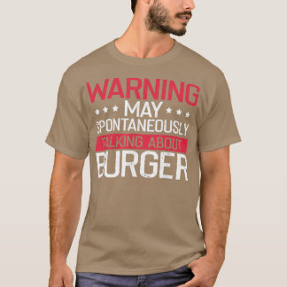 Camiseta Aviso sobre hamburguesa, Cheeseburger Lover B