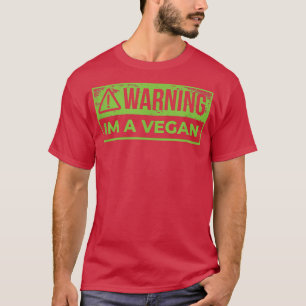 Camiseta Aviso: Soy Vegan Funny Animal Vegetarian