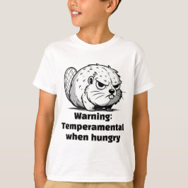 Camiseta "Aviso: Temperamental cuando tiene hambre"