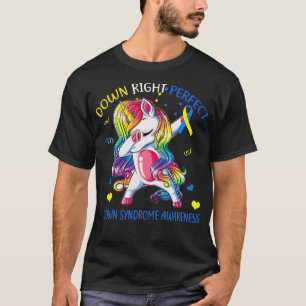 Camiseta Avisos de síndrome de Down perfecto para unicornio