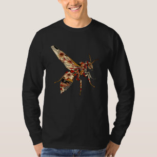 Camiseta avispón gigante japonés con avispones de flores de