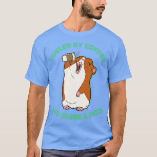 Camiseta avivado por el café y los cobayas, conejillo de in